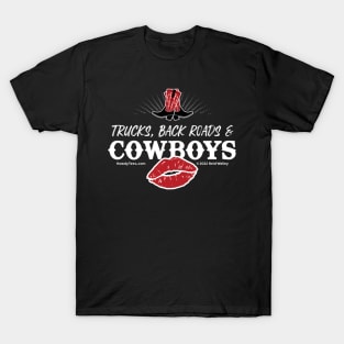 Cowgirls Love Trucks, Back Roads & Cowboys T-Shirt